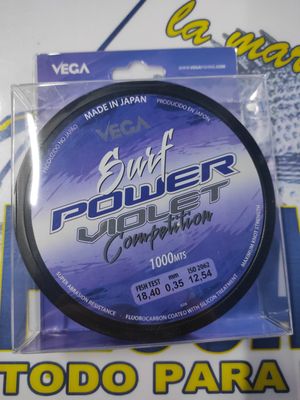 Linea 1000 mt - 0.35 mm - 18,40 kg - VEGA - SURF POWER VIOLET Competition