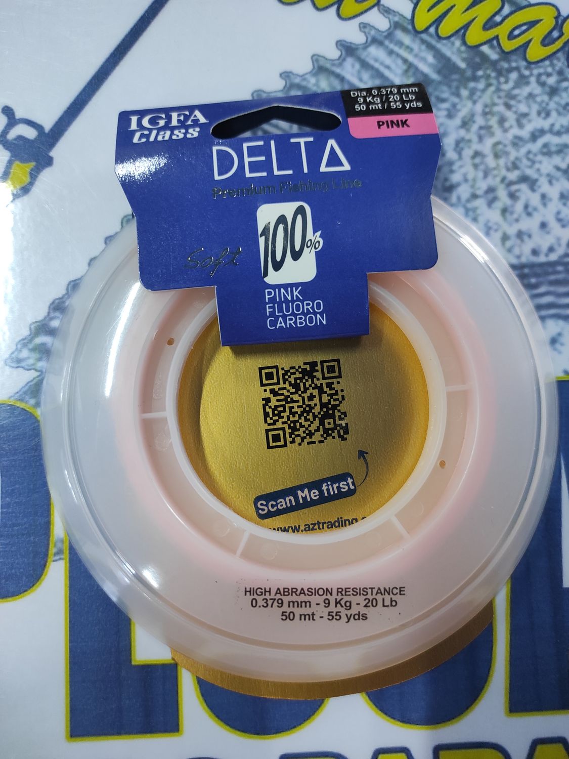 Linea Delta PINK 50mtr - 0.379mm - 9Kg - High Abrasión Resistance