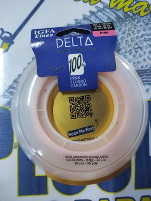 Linea Delta PINK 50mtr - 0.379mm - 9Kg - High Abrasión Resistance