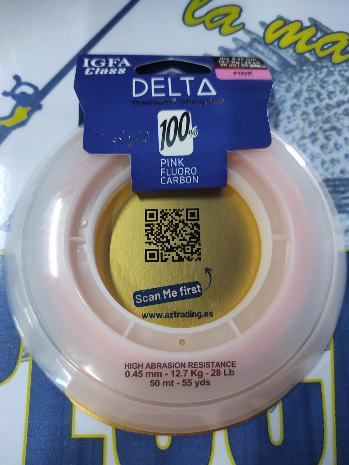 Linea Delta PINK 50mtr - 0.45mm - 12,7Kg - High Abrasión Resistance