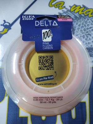 Linea Delta PINK 50mtr - 0.45mm - 12,7Kg - High Abrasión Resistance