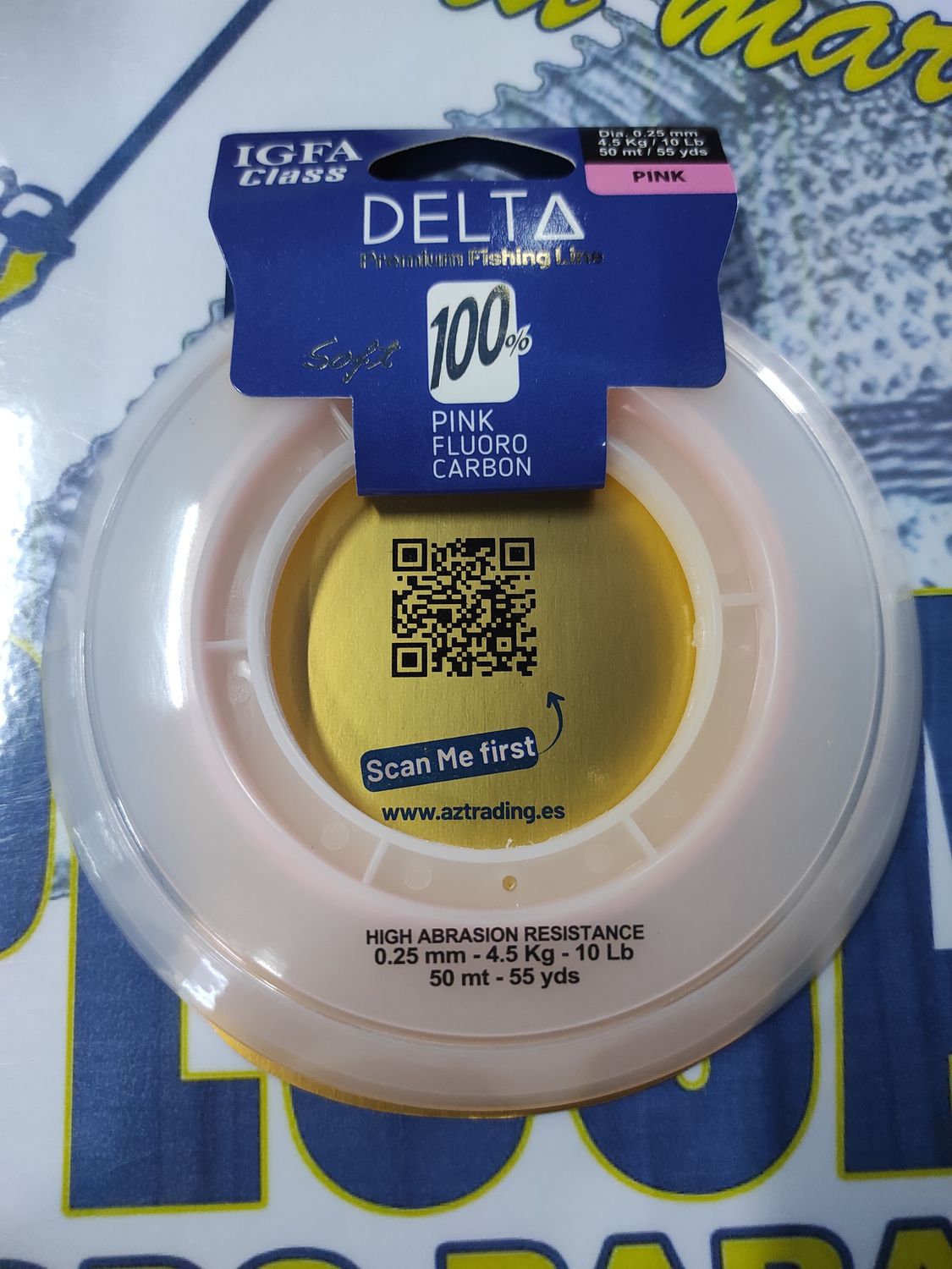 Linea Delta PINK 50mtr - 0.25mm - 4.5Kg - High Abrasión Resistance