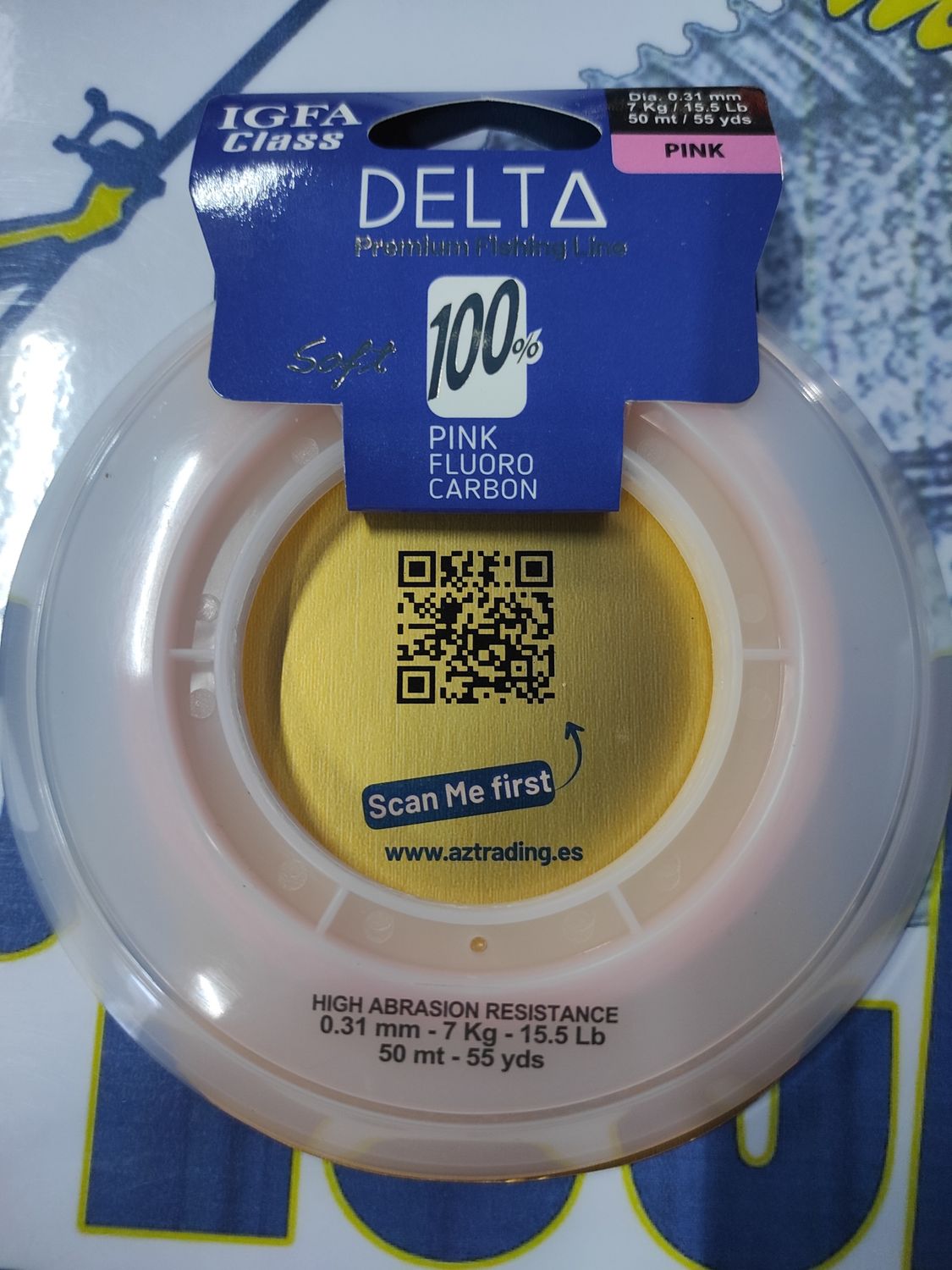 Linea Delta PINK 50mtr - 0.31mm - 7Kg - High Abrasión Resistance