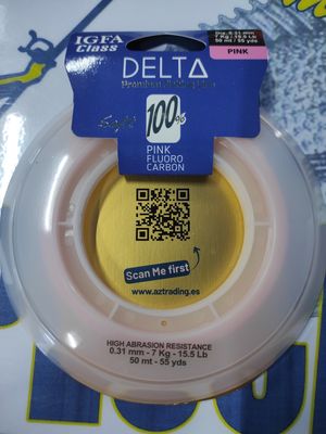 Linea Delta PINK 50mtr - 0.31mm - 7Kg - High Abrasión Resistance