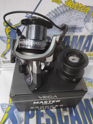Carrete Vega Master 10000 - 2 Bobinas - 4.1:1 - 110cmV - 550Gr - 10Kg Freno - 5 Rodamientos