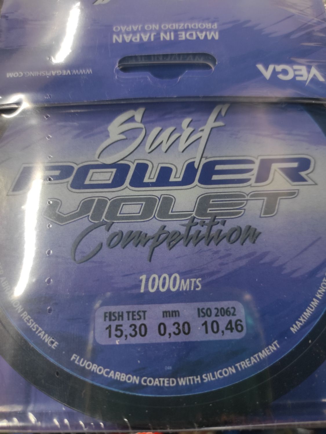 Linea 1000 mt - 0.30 mm - 15,30 kg - VEGA - SURF POWER VIOLET Competition