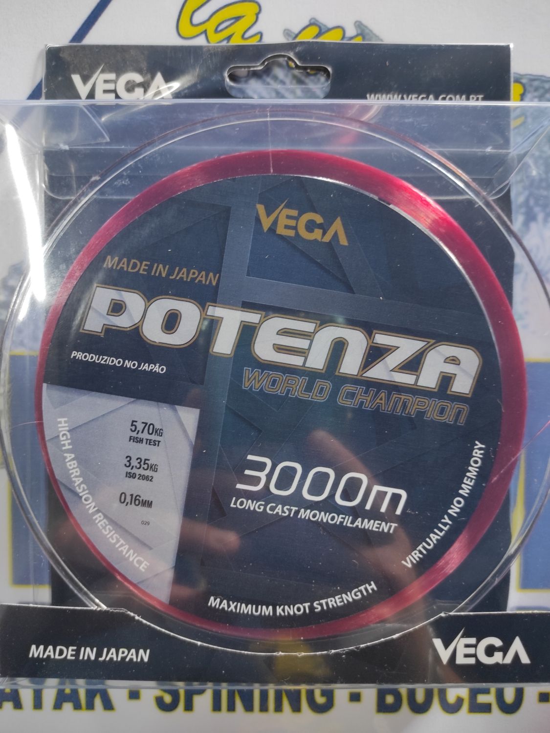 Línea 3000 Mtr - 0.16 mm - 5,70 Kg - POTENZA WORD CHAMPION - Vega