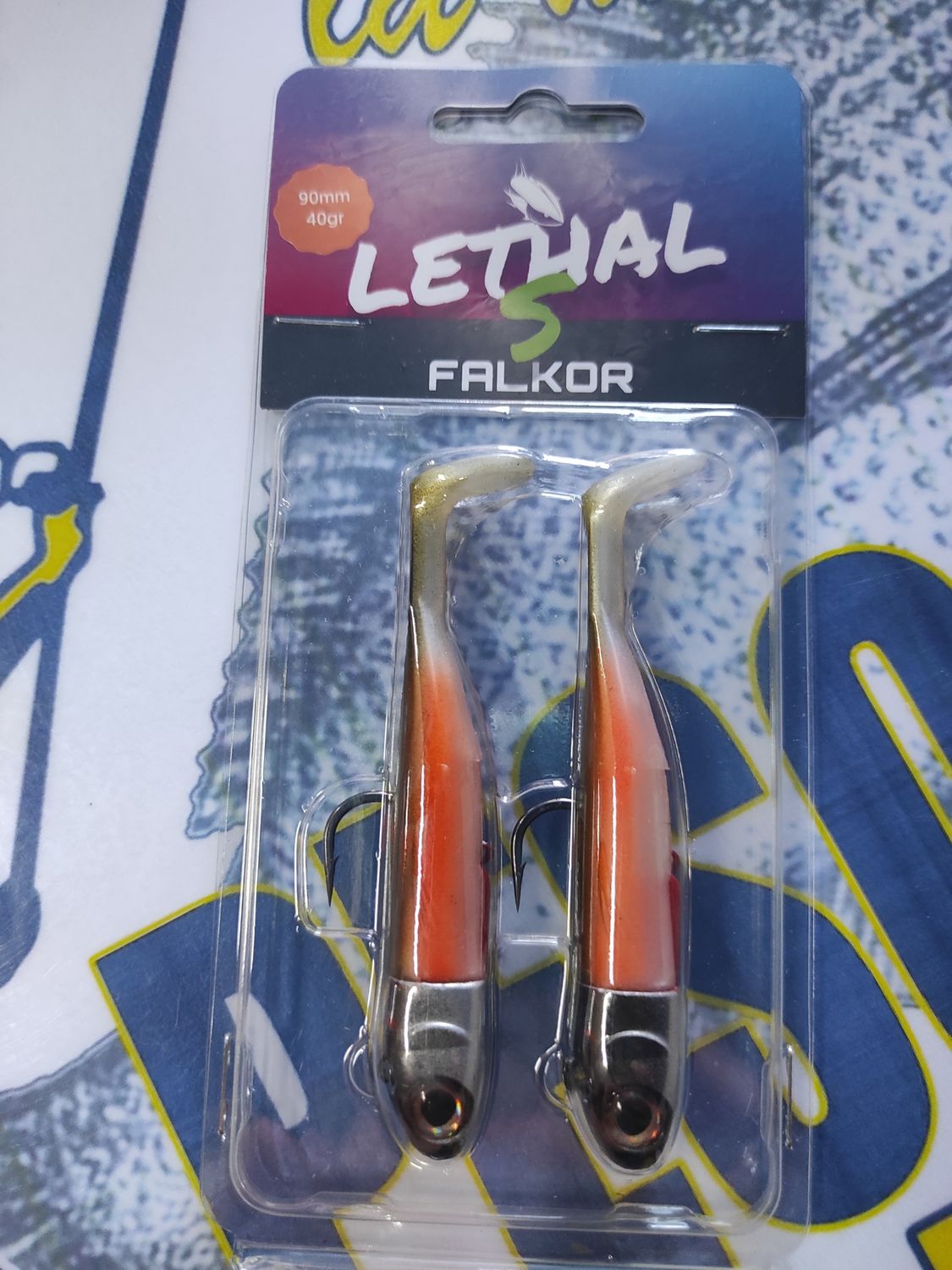 Cabeza Plomada vinilo Lethal S Falkor - 40Gr - 90mm - Color Orange Salmonete