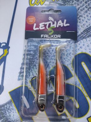 Cabeza Plomada vinilo Lethal S Falkor - 40Gr - 90mm - Color Orange Salmonete