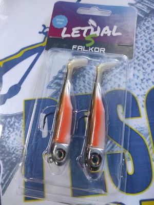Cabeza Plomada vinilo Lethal S Falkor - 20Gr - 90mm - Color Orange Salmonete