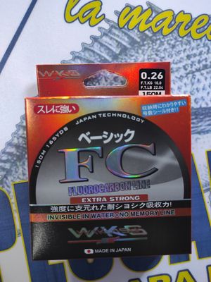 Linea 150Mtr WKS Turkana 0.26 - 10Kg - FC FLUOROCARBON LINE - Extra Strong - Invisible Wáter - No Memory Line