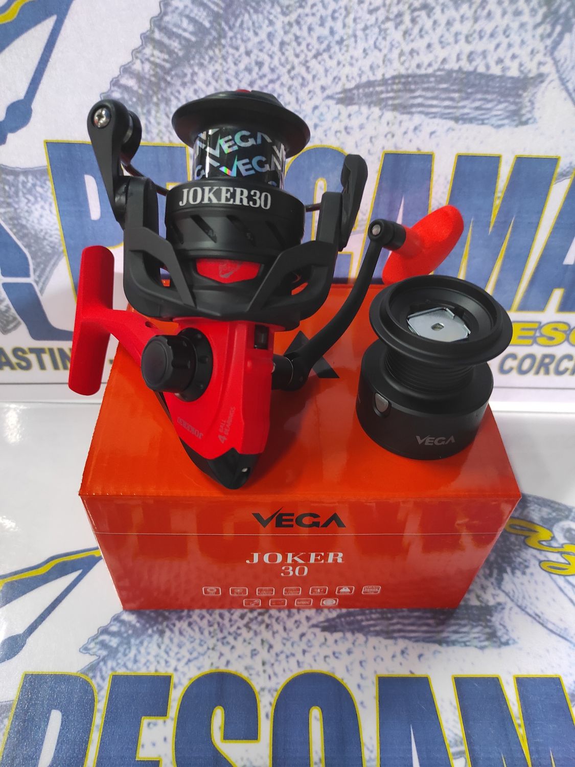 Carrete Vega JOKER 30 - 4 Ball - 5.1:1 - 69cmV - 260Gr - 7Kg Freno