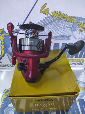 Carrete Vega RAZOR 70 - 3 Ball - 4.3:1 - 85cmV - 555Gr - 12 Kg Freno