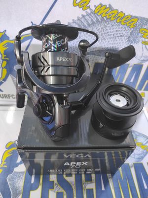 Carrete Vega APEX 70 - 6 Ball - 4.3:1 - 86cmV - 570Gr - 15Kg Freno