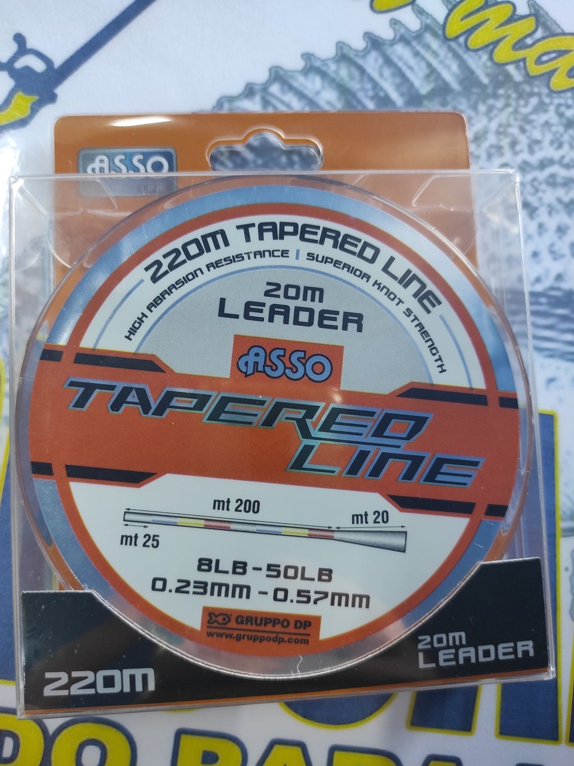 Linea Cola de Rata 220Mtr - 0.23/0.57 - ASSO Tapered Line - Multicolor