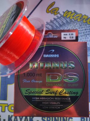 Linea 1000 Mtr - 0.30 - 12.00 Kg - Barros TITANUS DS Orange