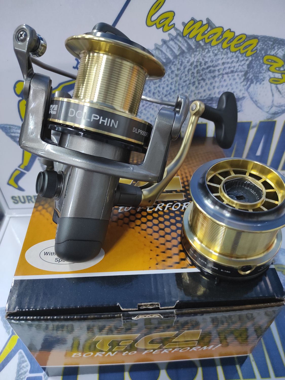 Carrete TICA DOLPHIN DLP9000 - 4.1:1 - 13+1BB - 8Kg Freno - 640Gr