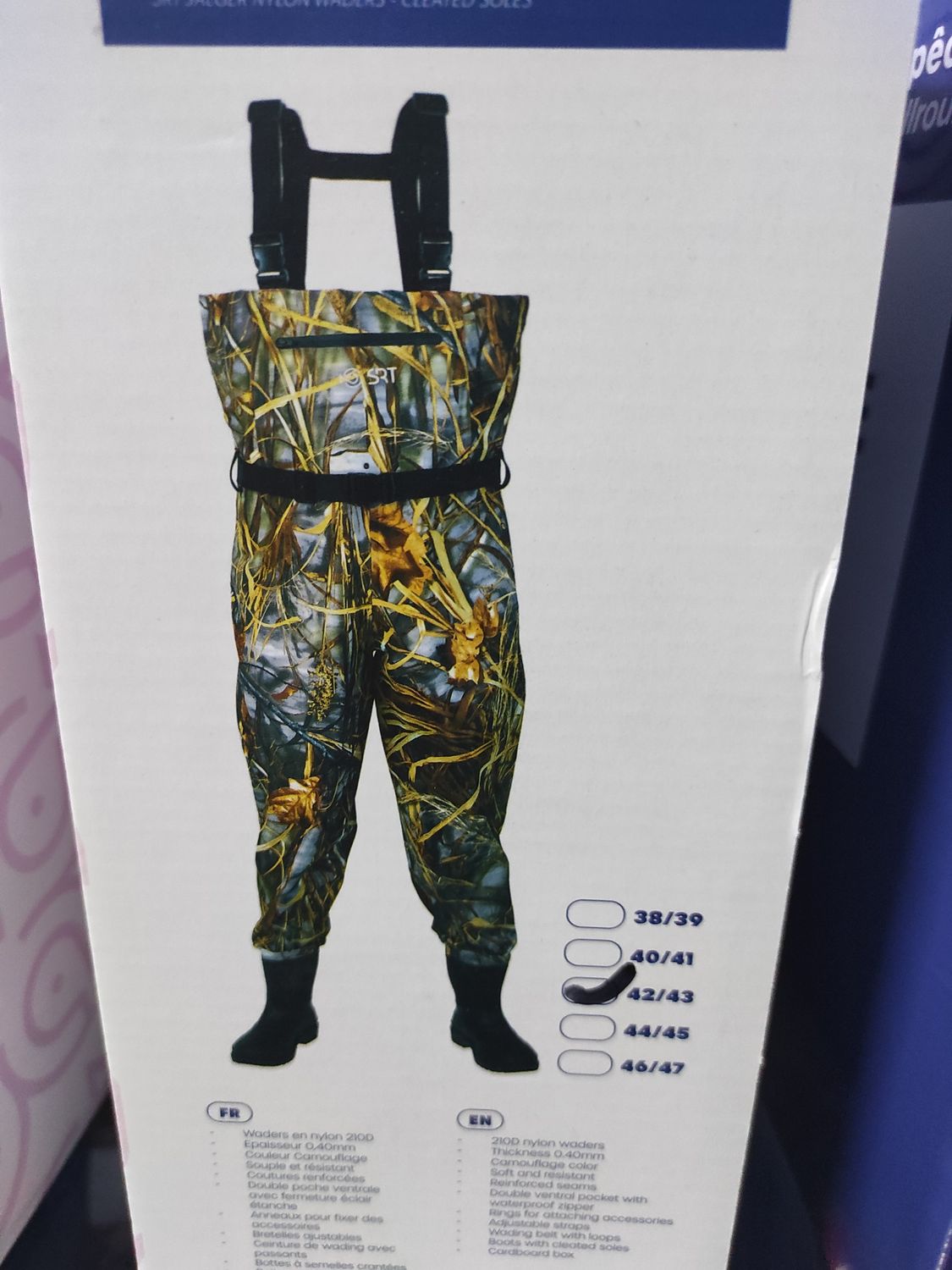 VADEADOR Waders Nylon Jaeger Camo - Suela Tacos - 42/43