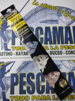 Anzuelo Bajo 3 Anzuelos Núm 2 - Fluorocarbon - 0.45/0.35 - Vega