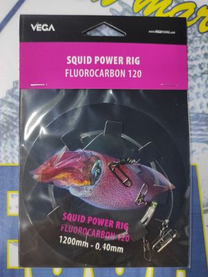 Bajo Squid Power Rig Fluorocarbon 120 - 1200mm / 0.40 - Calamar / Sepia