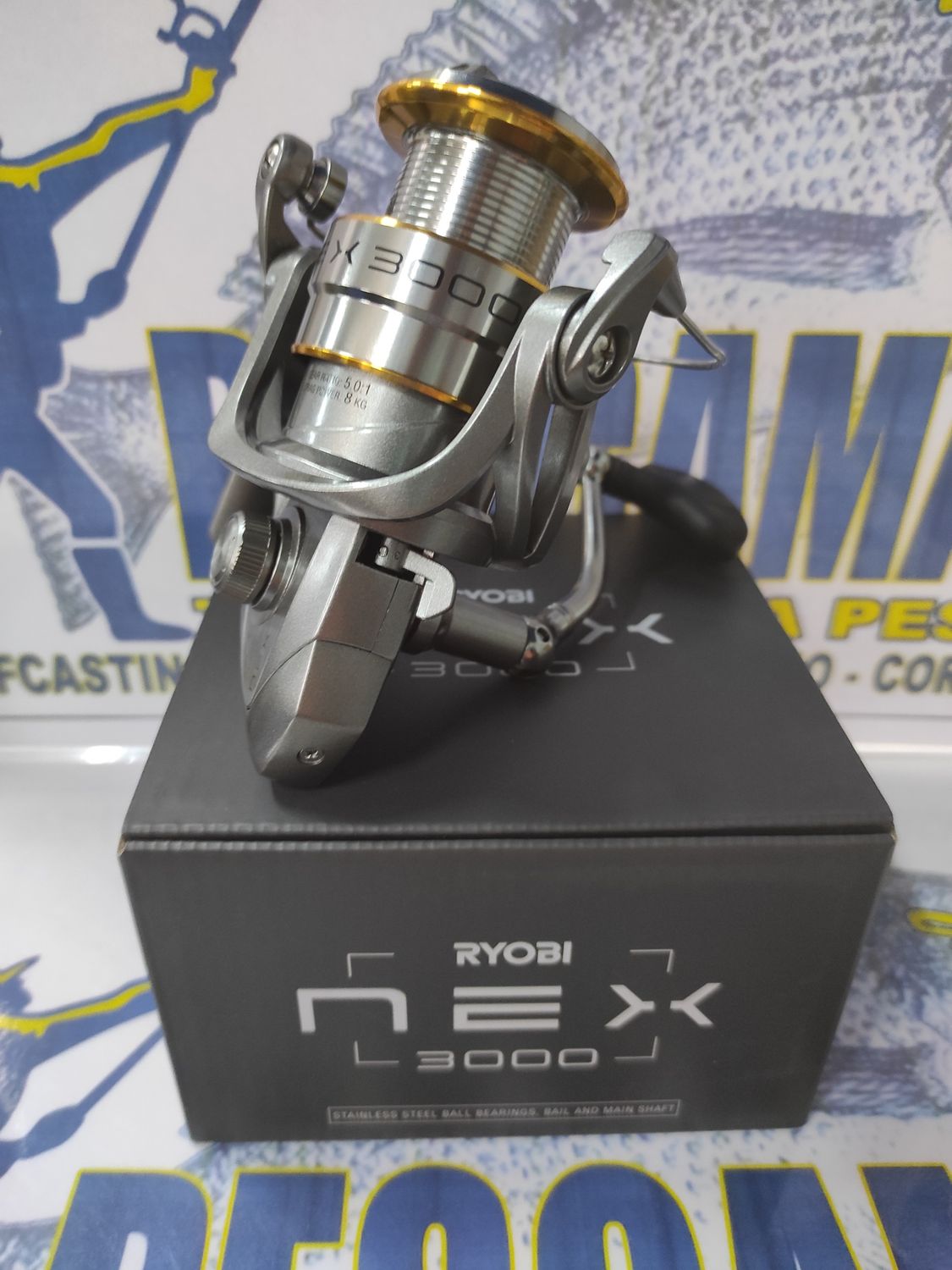 Carrete Ryobi NEX 3000 / 5.0:1 / 8Kg / 282Gr / Ball 3+1