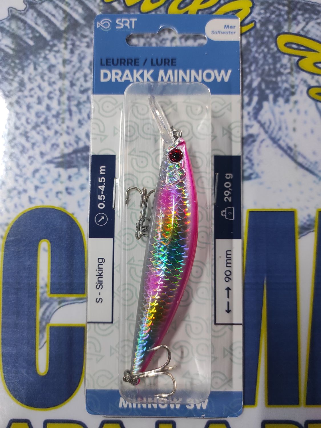 Señuelo SRT Drakk Minnow Sw 90mm - 29Gr - Rainbow Pink 0.5/4.5Mtr