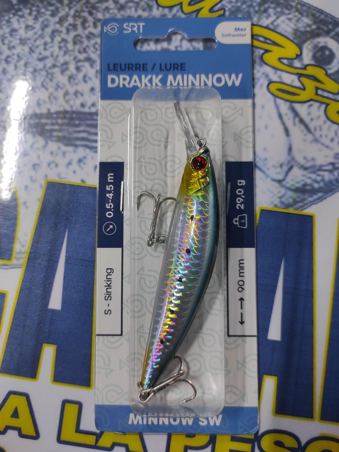 Señuelo SRT Drakk Minnow Sw 90mm - 29Gr - Sardine 0.5/4.5Mtr