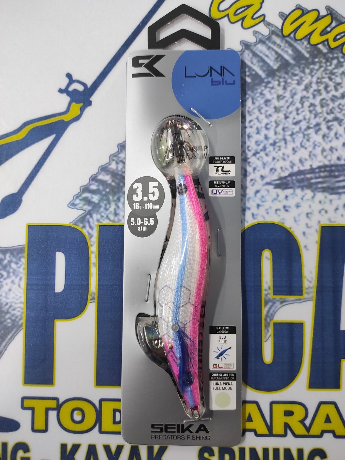 Pajarito SEIKA LunaBlu 3.5 - 16Gr - 110mm - 5.0/6.5sm - LUNA LLENA - cod 516297