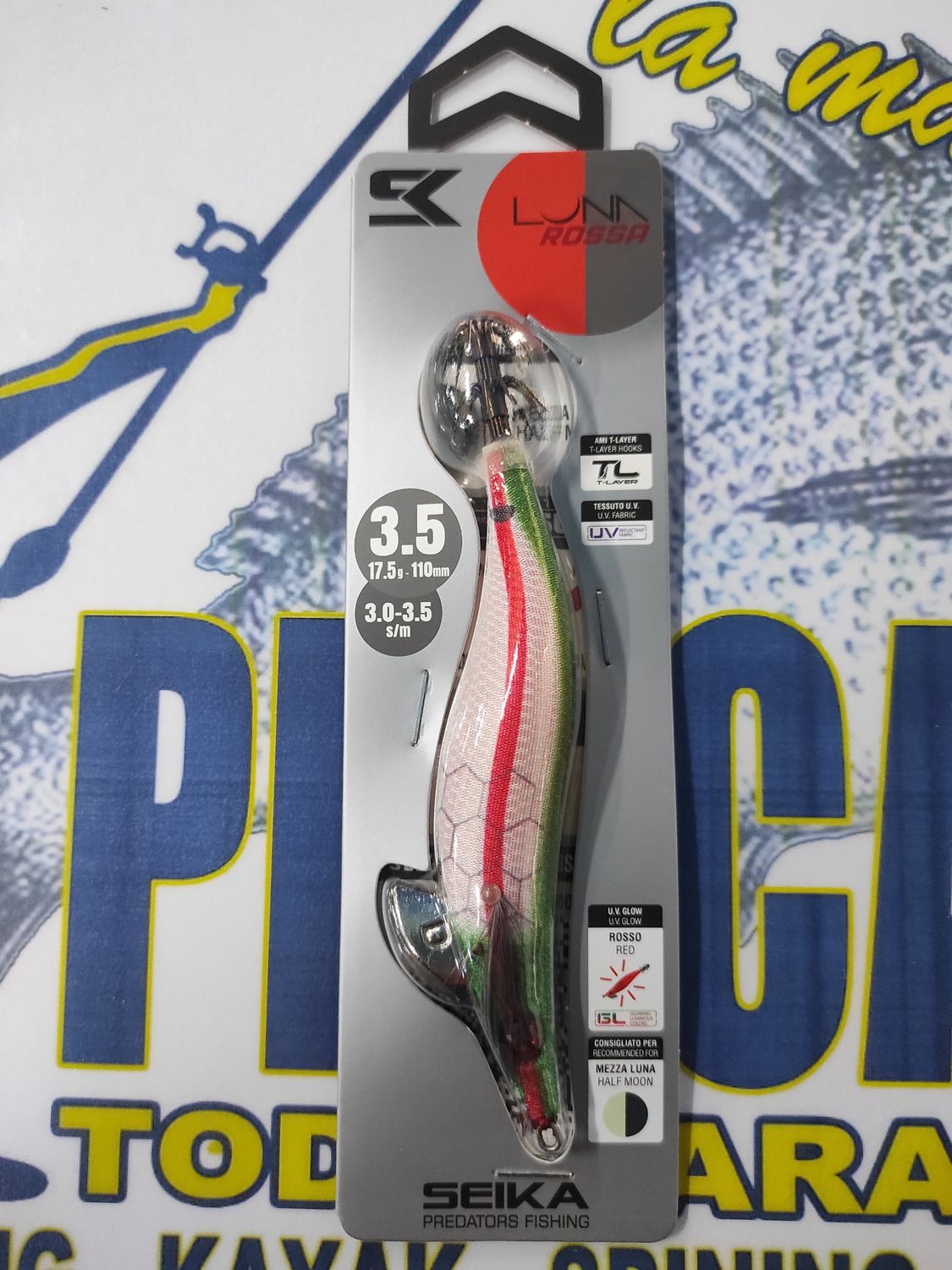 Pajarito SEIKA LunaRossa 3.5 - 17,5Gr - 110mm - 3.0/3.5sm - LUNA MEDIA - cod 516402