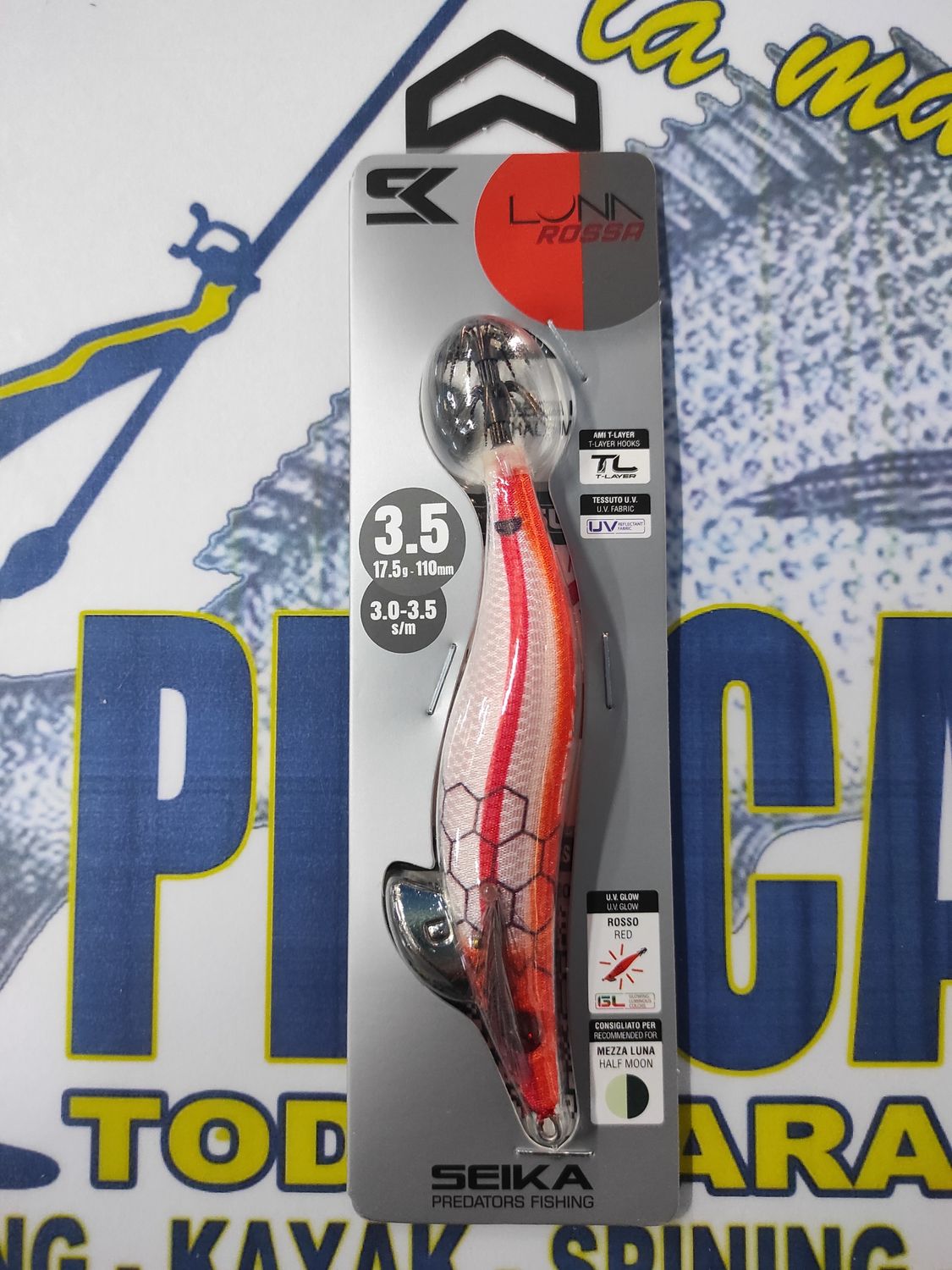 Pajarito SEIKA LunaRossa 3.5 - 17,5Gr - 110mm - 3.0/3.5sm - LUNA MEDIA - cod 516396