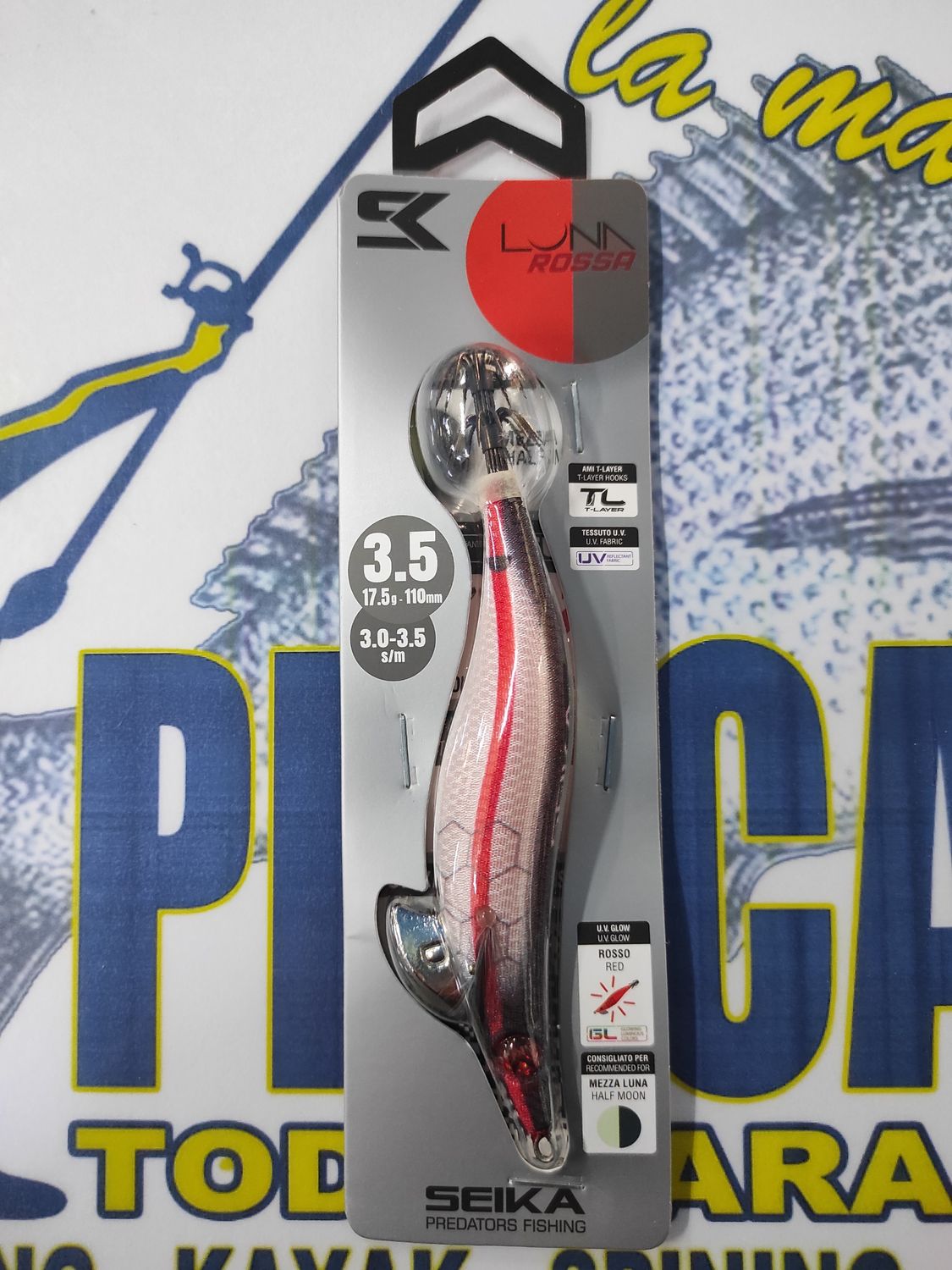 Pajarito SEIKA LunaRossa 3.5 - 17,5Gr - 110mm - 3.0/3.5sm - LUNA MEDIA - cod 516365