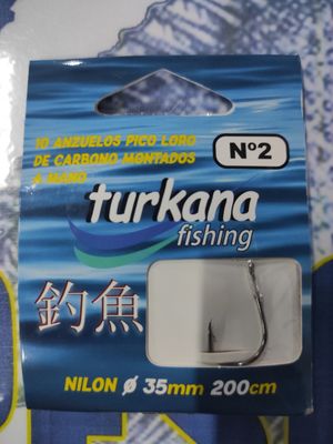 Anzuelo Empatillados Turkana Num 2 - 200cm - 0.35mm - 10 unid - picoloro - 228290