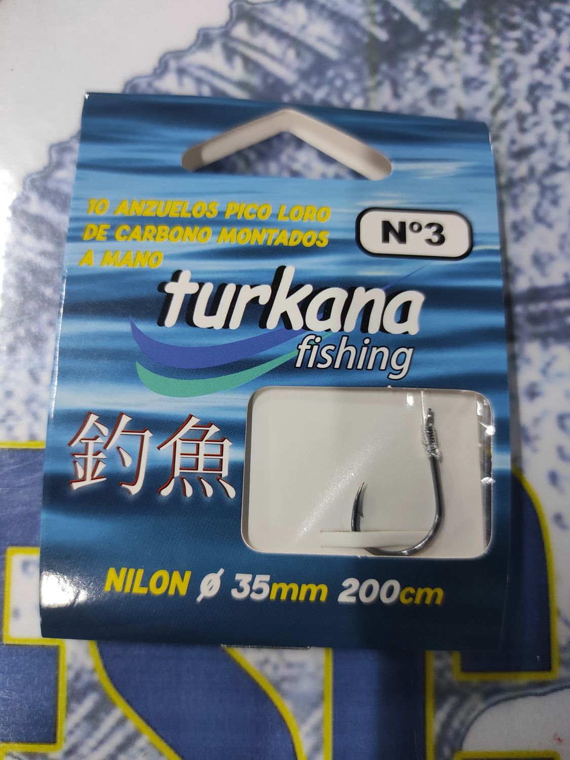 Anzuelo Empatillados Turkana Num 3 - 200cm - 0.35mm - 10 unid - picoloro - 228306