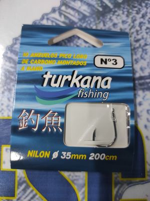 Anzuelo Empatillados Turkana Num 3 - 200cm - 0.35mm - 10 unid - picoloro - 228306