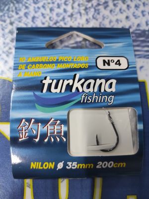 Anzuelo Empatillados Turkana Num 4 - 200cm - 0.35mm - 10 unid - picoloro - 228313
