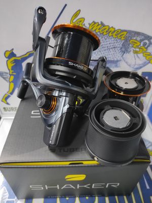 Carrete Tubertini Shaker / 3 Bobinas / 9+1 Roda / Super Slow / Ratio 4.6:1 / Freno 18Kg / Peso 610Gr / Recogida 106Cm / 516969