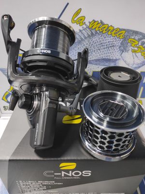 Carrete Tubertini C-Nos Full Carbón / 3 Bobinas / Roda 9+1 / Super Slow / Ra4.6:1 / Fre 18Kg / Pe 610Gr / Re 106Cm / 516952