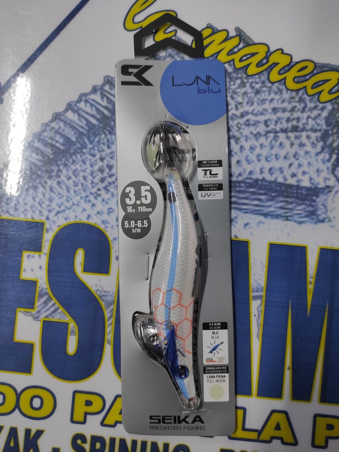 Pajarito SEIKA LunaBlu 3.5 - 16Gr - 110mm - 5.0/6.5sm - LUNA LLENA - cod 516259