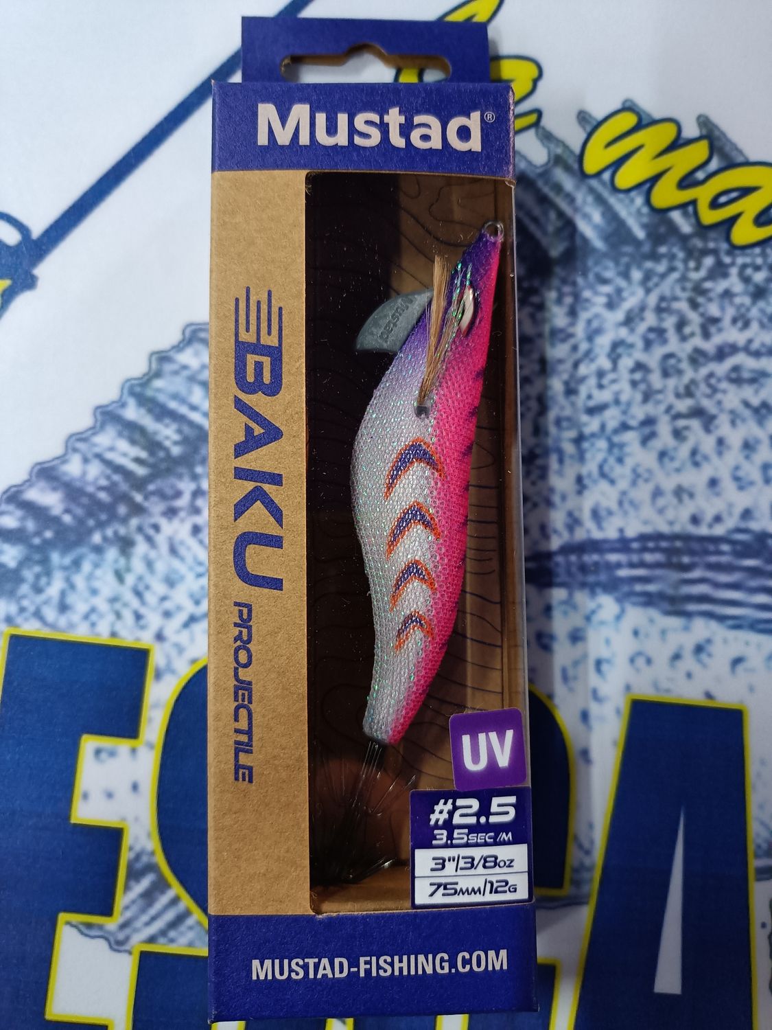 Pajarita Mustad BAKU Projectible (Piston) 2.5 / UV / 75mm / 12Gr / 3.5sec-m / Col 004 - 532281