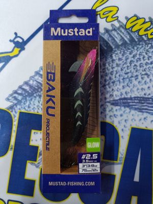 Pajarita Mustad BAKU Projectible (Piston) 2.5 / UV / 75mm / 12Gr / 3.5sec-m / Col 003 / 532274