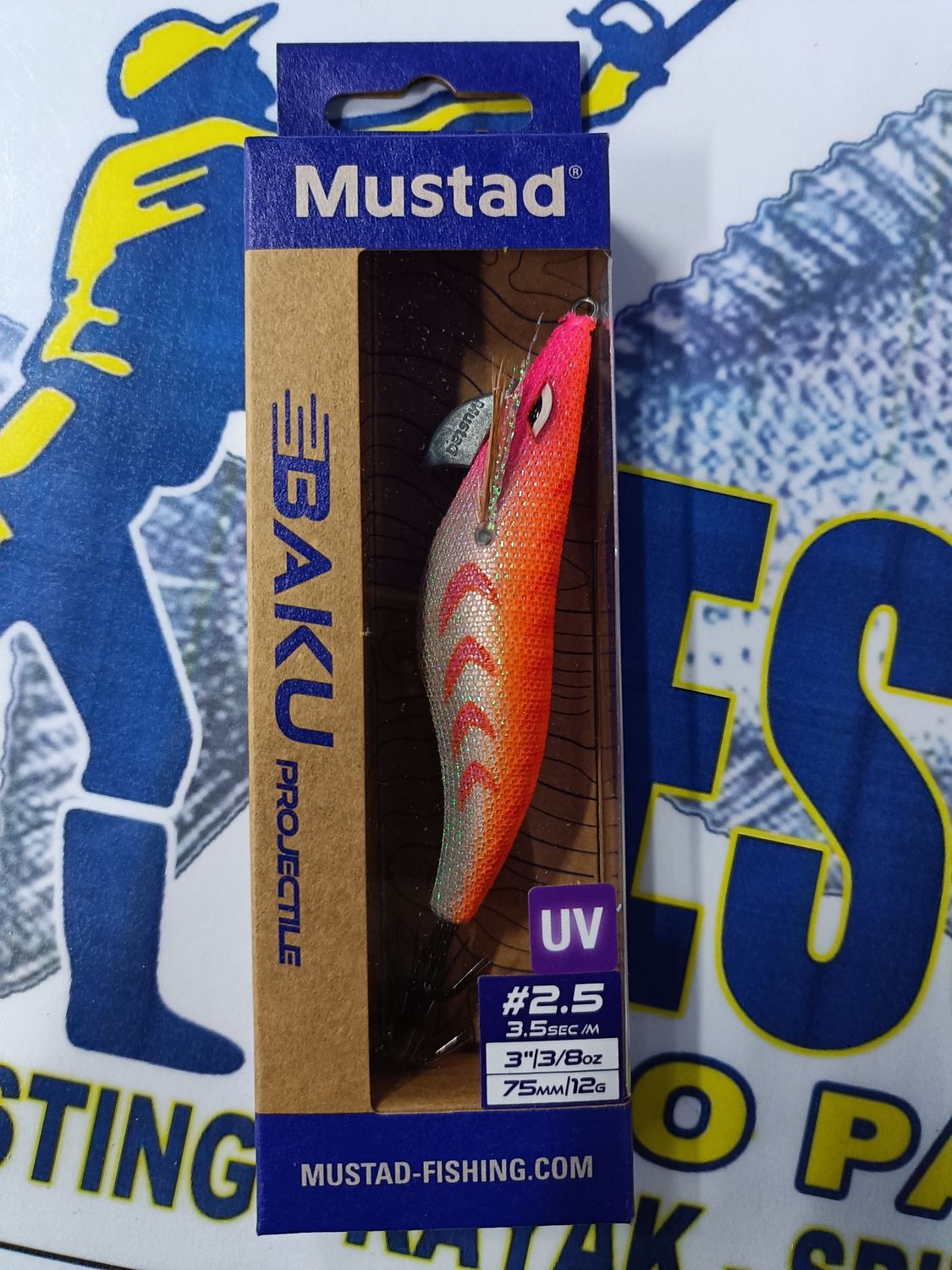 Pajarita Mustad BAKU Projectible (Piston) 2.5 / UV / 75mm / 12Gr / 3.5sec-m / Col 005 - 532298