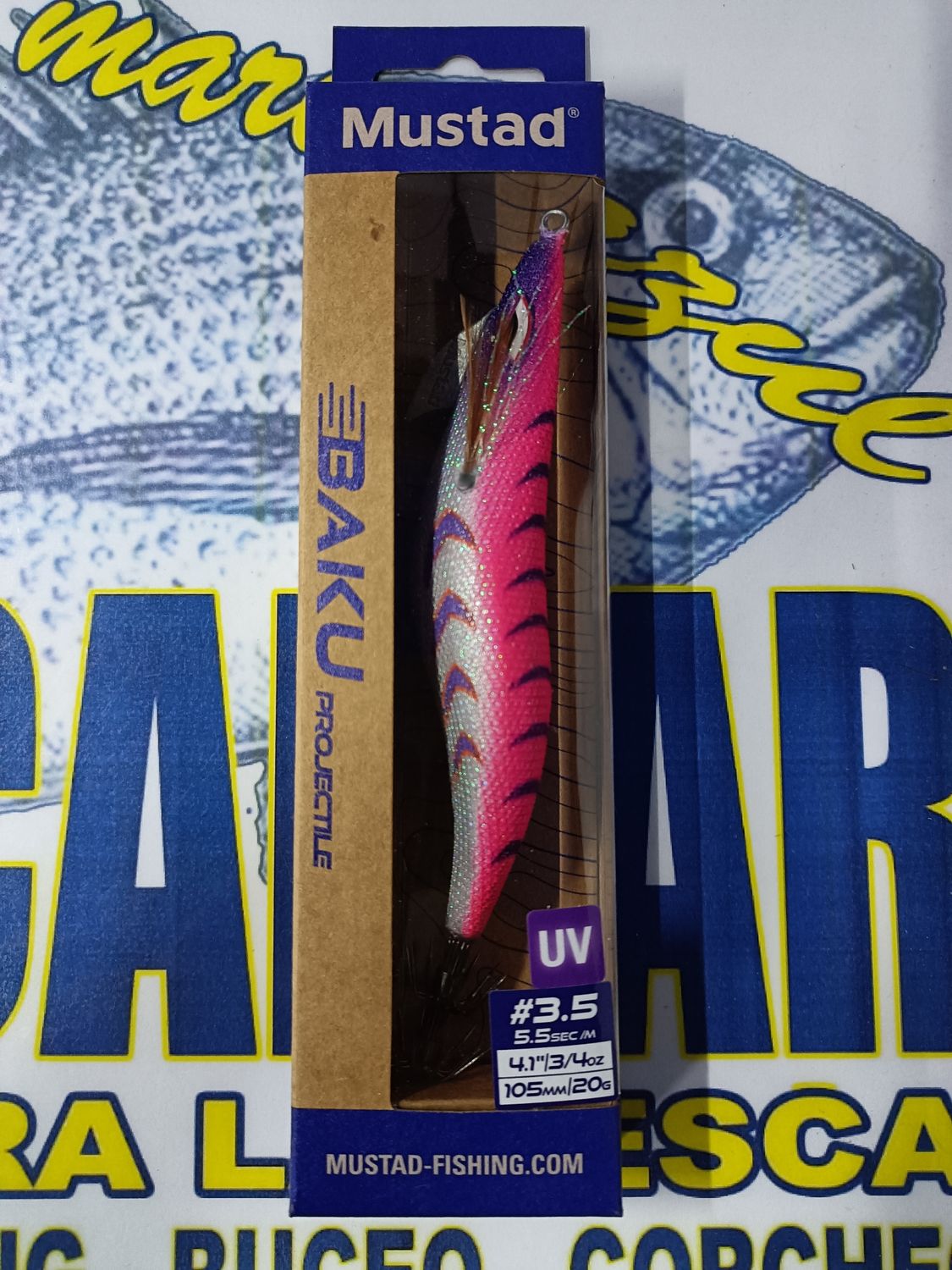 Pajarita Mustad BAKU Projectible (Piston) 3.5 / UV / 105mm / 20Gr / 5.5sec-m / Col 004 - 532441