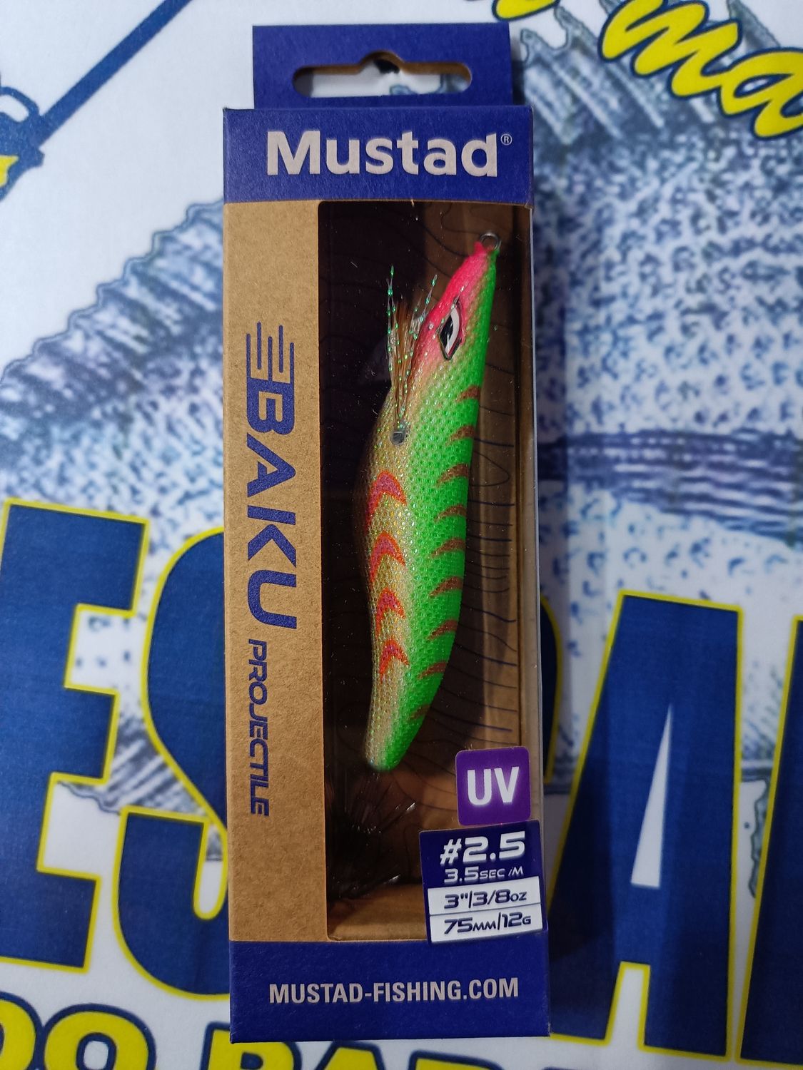 Pajarita Mustad BAKU Projectible (Piston) 2.5 / UV / 75mm / 12Gr / 3.5sec-m / Col 007 / 532311