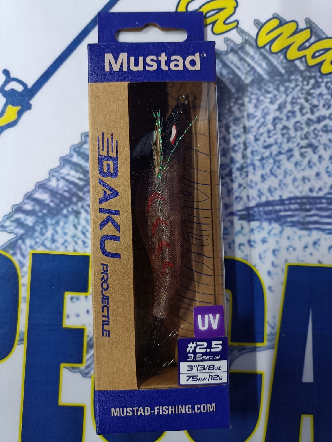 Pajarita Mustad BAKU Projectible (Piston) 2.5 / UV / 75mm / 12Gr / 3.5sec-m / Col 002 - 532267
