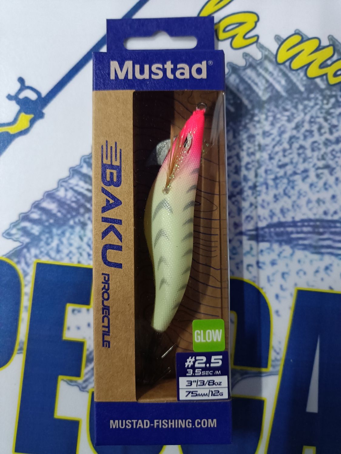 Pajarita Mustad BAKU Projectible (Piston) 2.5 / UV / 75mm / 12Gr / 3.5sec-m / Col 001 - 532250