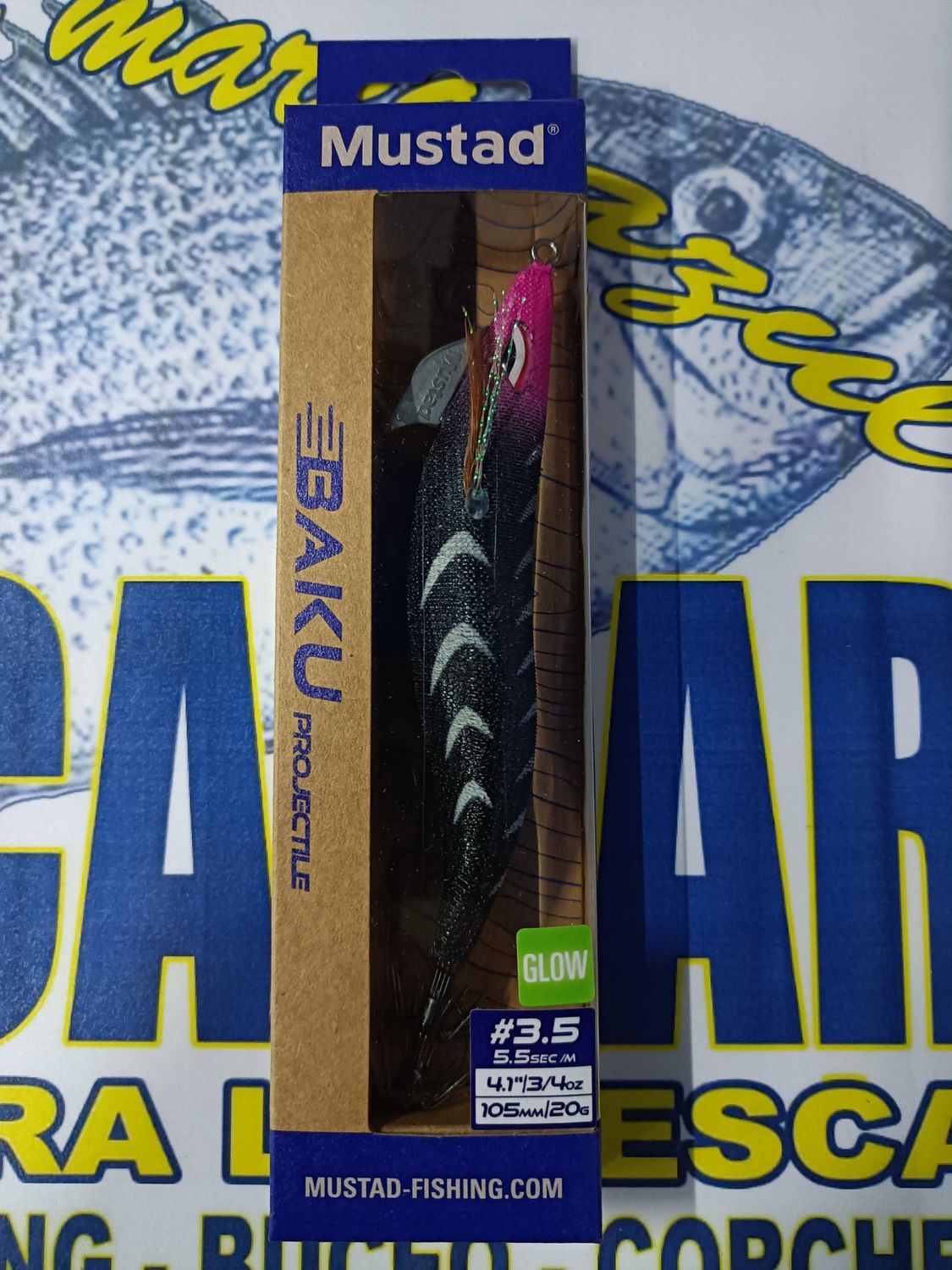 Pajarita Mustad BAKU Projectible (Piston) 3.5 / UV / 105mm / 20Gr / 5.5sec-m / Col 003 - 532434