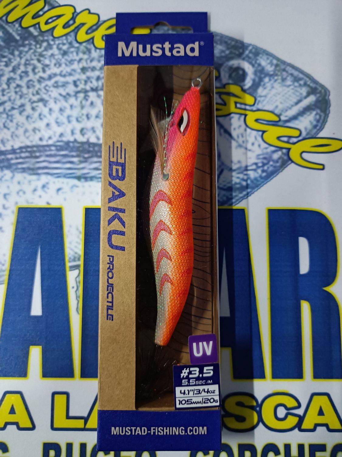 Pajarita Mustad BAKU Projectible (Piston) 3.5 / UV / 105mm / 20Gr / 5.5sec-m / Col 005 - 532458