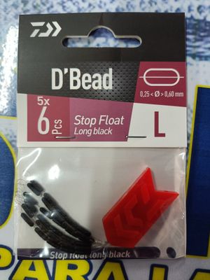 Tope Silicona Talla L Cilindro Negro - 0.25x0.60 - 5x6pcs - Daiwa - 384896