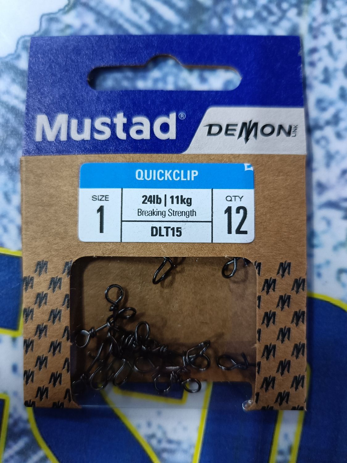 Grapa con Giratorio Mustad Num 1 - 24Lb/11Kg - DLT15 - 12und - 545137