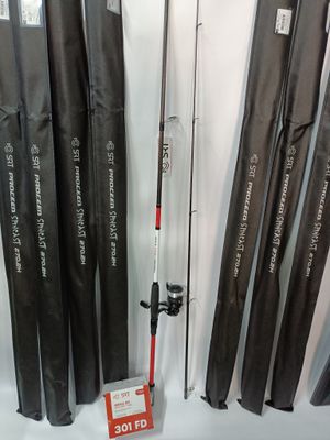 Combo SRT Caña Proceed Spincast 270.2H - Ac10/40Gr - Peso 170Gr - 960504 + Carrete SRT Meka EFI 301FD - 1Ball - Rec0.79Cm - Freno5,5Kg - 841629 - Con Hilo